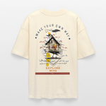 Durnamar, Vogel, 1st | Blaster, Oversize Bio T-Shirt, Unisex - Weißgrau