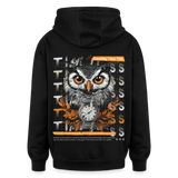 Marid, Eule, 1st | Freshhood, Oversized Unisex Hoodie - Schwarz