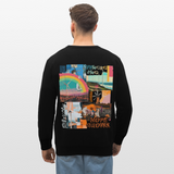 Nyxaris, Windmühle, 1st | Roller, Unisex Bio-Sweatshirt - Schwarz