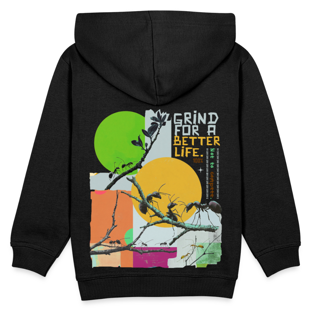 Draganis, Ameisen, 1st | Kinder Hoodie - Schwarz