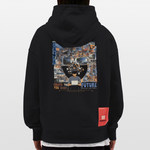 Sakhr, Informatik, 1st | Heavyweight Oversized Bio Hoodie, Unisex - SOLID BLACK