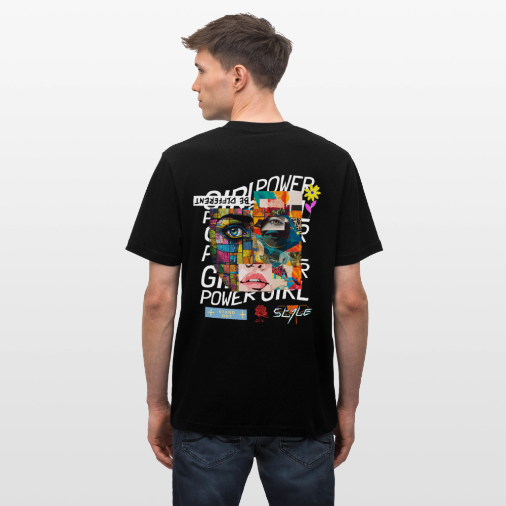 Xizir, Gesicht, 1st | Essential, Relaxed Fit Unisex Bio T-Shirt - Schwarz