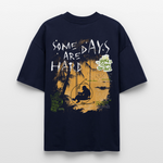 Amphionan, Palmen, 1st | Blaster, Oversize Bio T-Shirt, Unisex - Navy