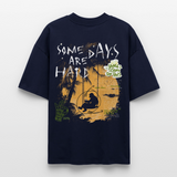 Amphionan, Palmen, 1st | Blaster, Oversize Bio T-Shirt, Unisex - Navy