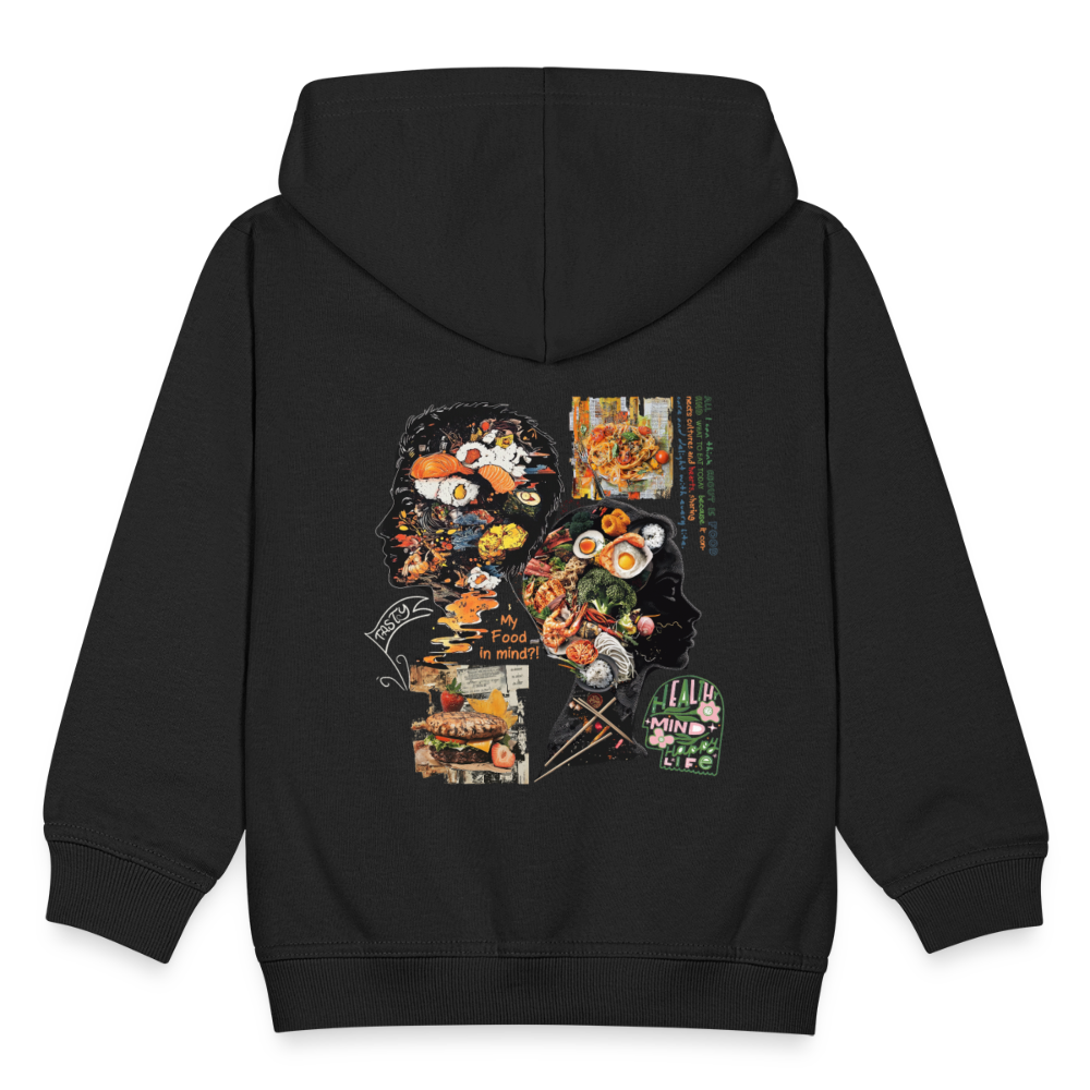 Atalantan, Essen, 1st | Kinder Zip Hoodie - Schwarz