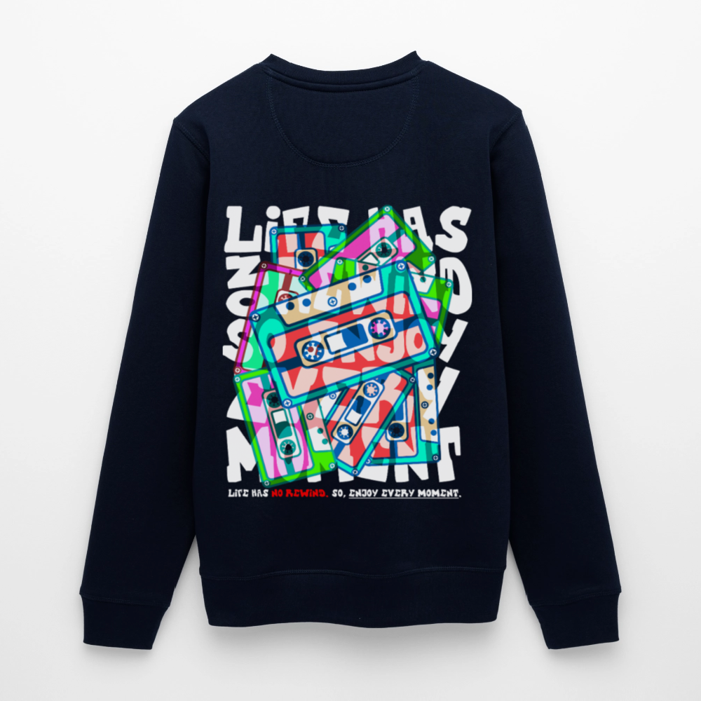 Raijin, Kassetten, 1st | Roller, Unisex Bio-Sweatshirt - Navy