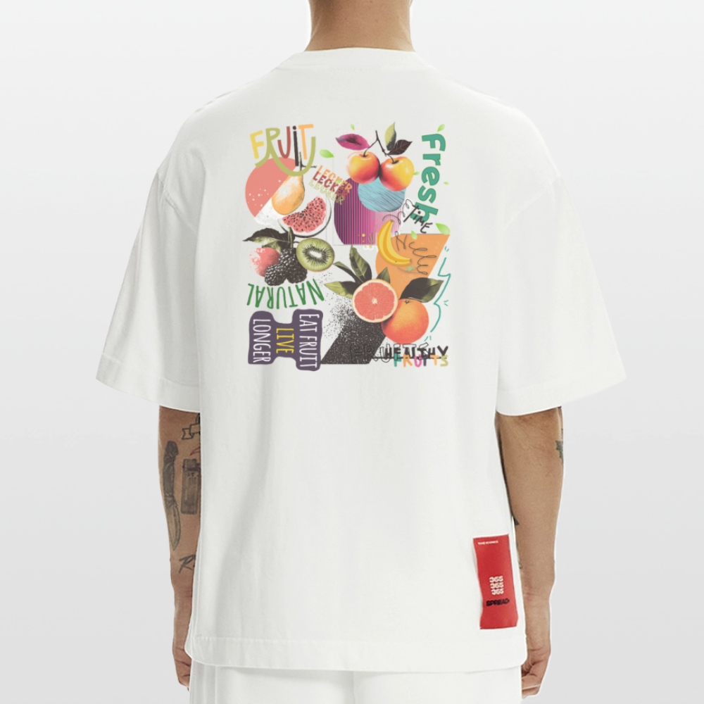 Xerathis, Obst, 1st | Heve, Heavyweight Oversized Bio T-Shirt, Unisex - OFF WHITE