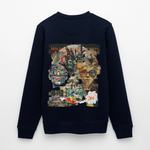 Huitzilopochtli, Gesichter, 1st | Roller, Unisex Bio-Sweatshirt - Navy