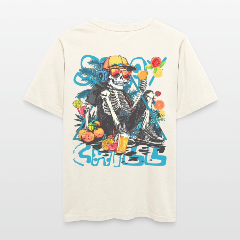 Calveron, Skelet, 1st | Essential, Relaxed Fit Unisex Bio T-Shirt - Naturweiß 