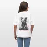 Astravor, Bär, 1st | Blaster, Oversize Bio T-Shirt, Unisex - Weiß
