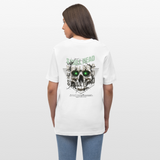 Gliesaron, Totenkopf, 1st | Essential, Relaxed Fit Unisex Bio T-Shirt - Weiß