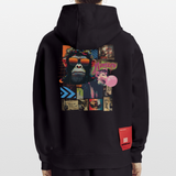 Perîzar, Affen, 1st | Heavyweight Oversized Bio Hoodie, Unisex - SOLID BLACK