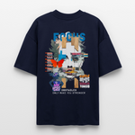 Nerthus, Gesicht, 1st | Blaster, Oversize Bio T-Shirt, Unisex - Navy