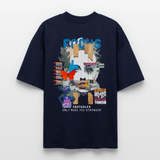 Nerthus, Gesicht, 1st | Blaster, Oversize Bio T-Shirt, Unisex - Navy