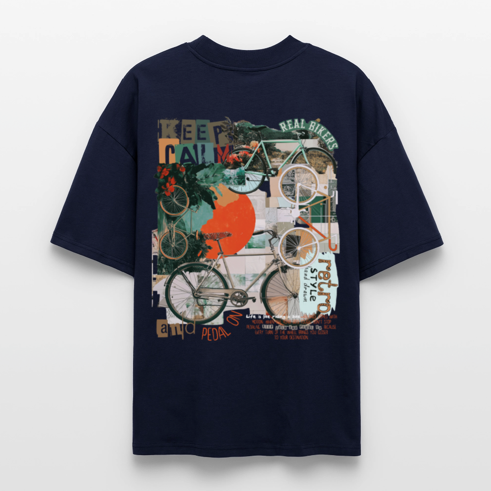 Eldrathis2, Fahrrad, 1st | Blaster, Oversize Bio T-Shirt, Unisex - Navy