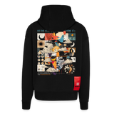 Hekatean, Sternzeichen, 1st | Heavyweight Oversized Bio Zip Hoodie, Unisex - SOLID BLACK