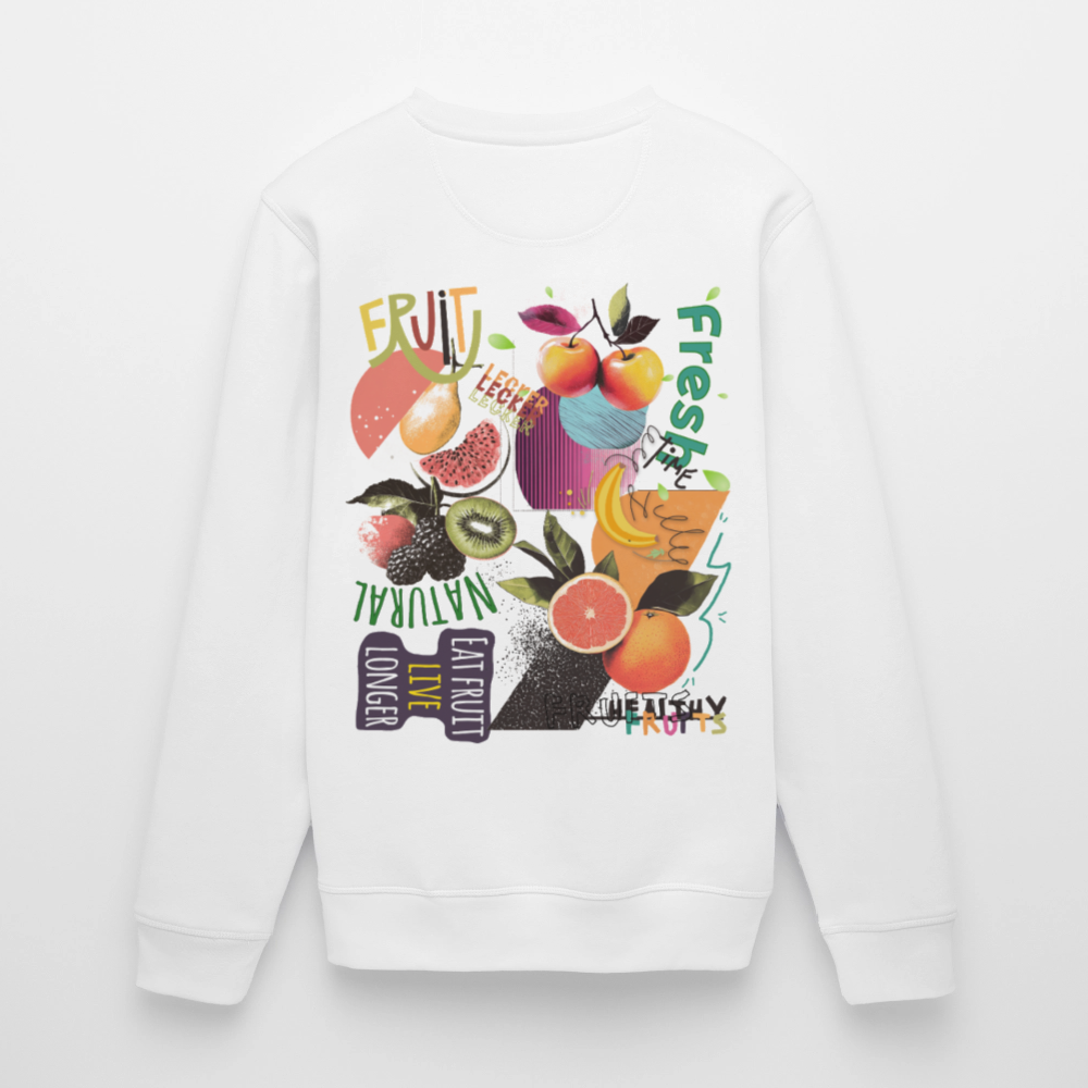 Xerathis, Obst, 1st | Roller, Unisex Bio-Sweatshirt - Weiß