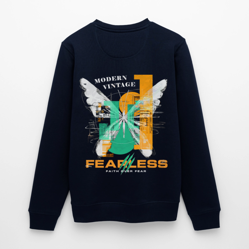Azazîl, Schmetterling, 1st | Roller, Unisex Bio-Sweatshirt - Navy