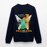 Azazîl, Schmetterling, 1st | Roller, Unisex Bio-Sweatshirt - Navy