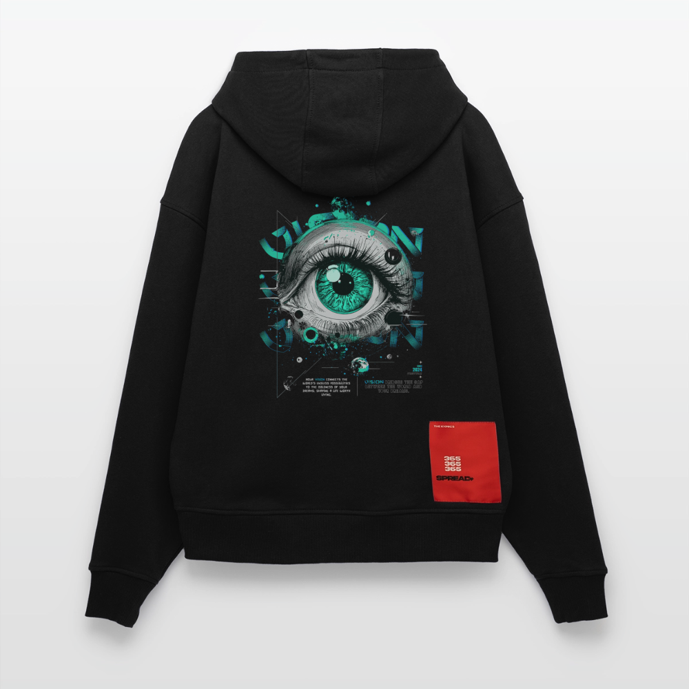Persephone , Auge, 1st | Heavyweight Oversized Bio Hoodie, Unisex - SOLID BLACK