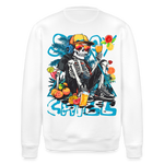 Calveron, Skelet, 1st | Roller, Unisex Bio-Sweatshirt - Weiß