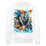 Calveron, Skelet, 1st | Roller, Unisex Bio-Sweatshirt - Weiß