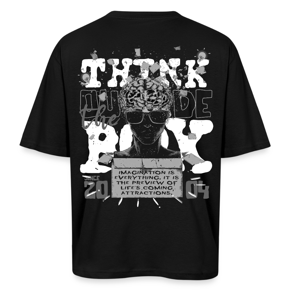 Nyxan, Gehirn, 1st | Breezy, Oversized Unisex T-Shirt - Schwarz