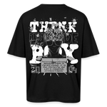 Nyxan, Gehirn, 1st | Breezy, Oversized Unisex T-Shirt - Schwarz