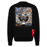 Sakhr, Informatik, 1st | Heavyweight Oversized Bio Sweater, Unisex - SOLID BLACK