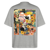 Vaelthar2, Blumen, 1st | Blaster, Oversize Bio T-Shirt, Unisex - Grau meliert