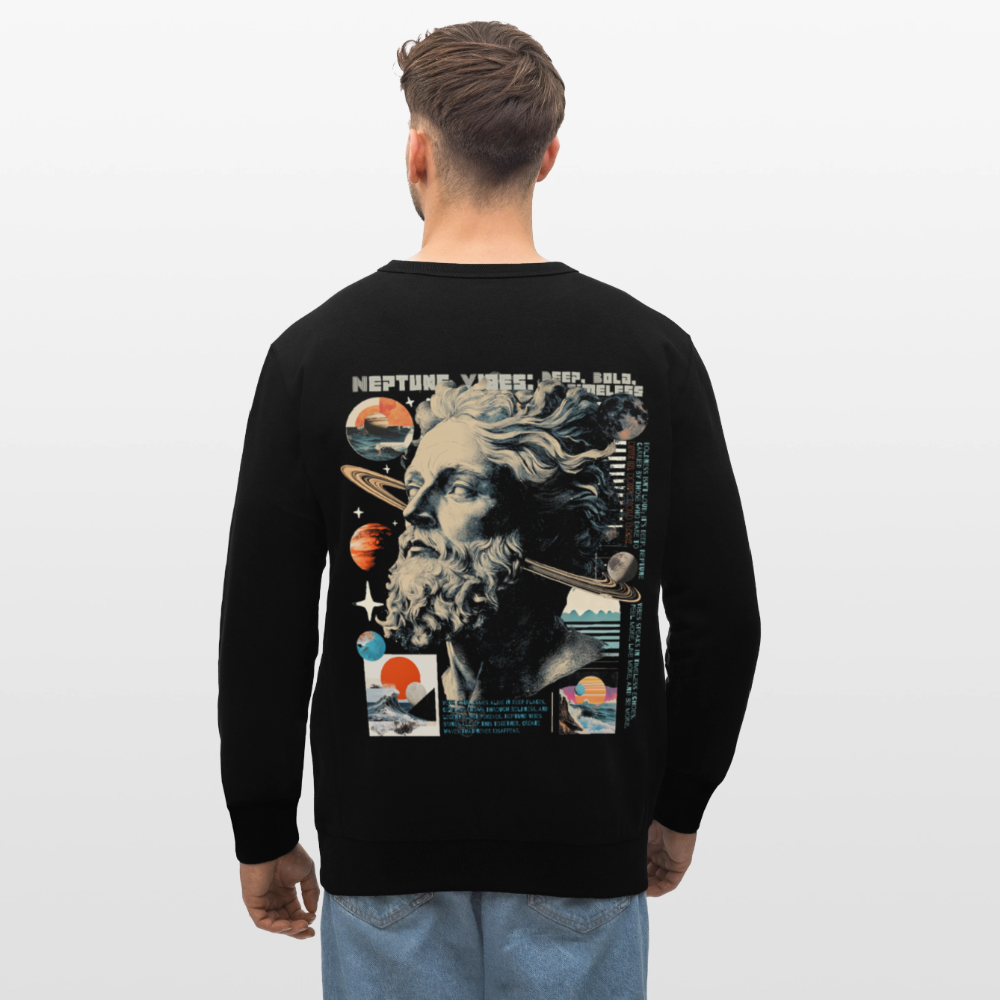 Phoebean, Neptun, 1st | Roller, Unisex Bio-Sweatshirt - Schwarz