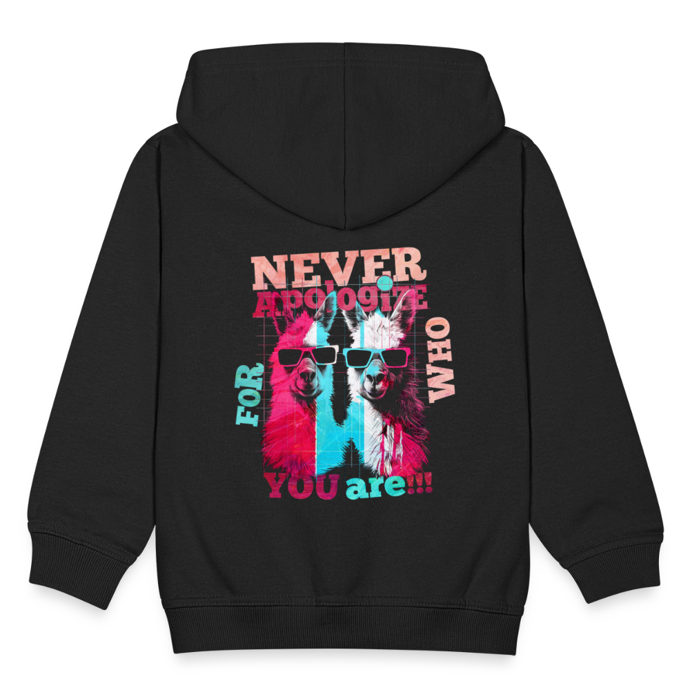 Tenjin, Alpaka, 1st | Kinder Zip Hoodie - Schwarz