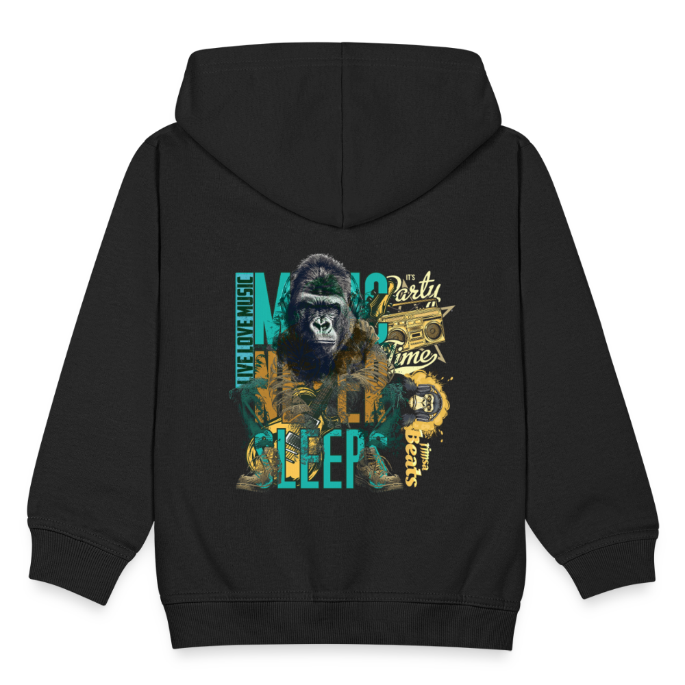 Herakles, Gorilla, 1st | Kinder Zip Hoodie - Schwarz