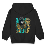 Herakles, Gorilla, 1st | Kinder Zip Hoodie - Schwarz
