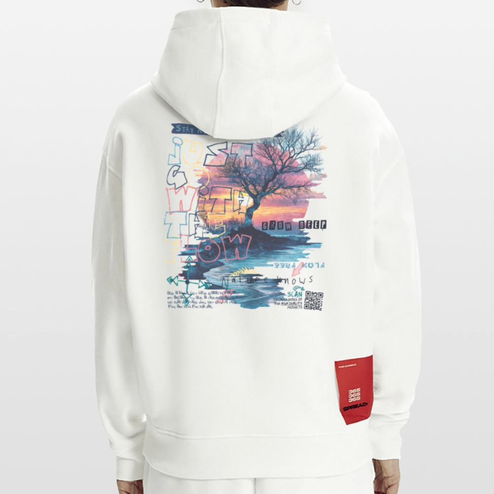 Oblivar, Baum, 1st | Heavyweight Oversized Bio Hoodie, Unisex - OFF WHITE