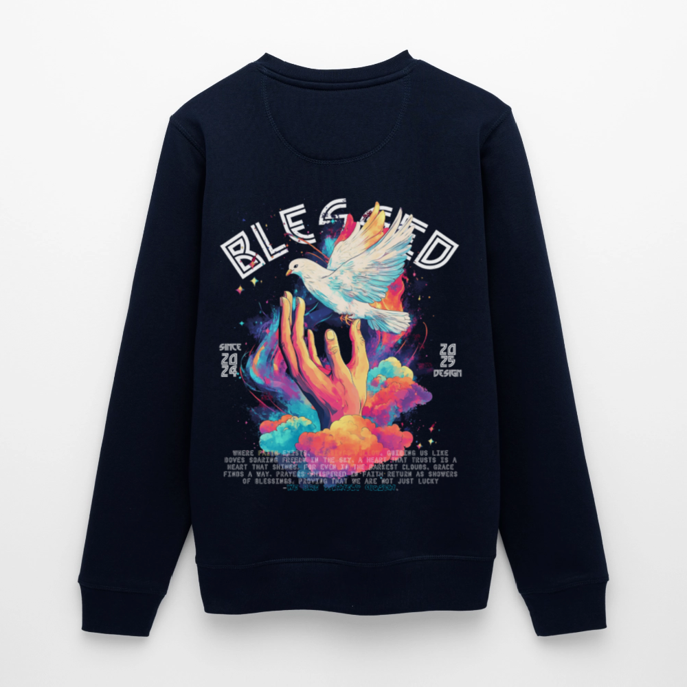 Posei, Taube, 1st | Roller, Unisex Bio-Sweatshirt - Navy