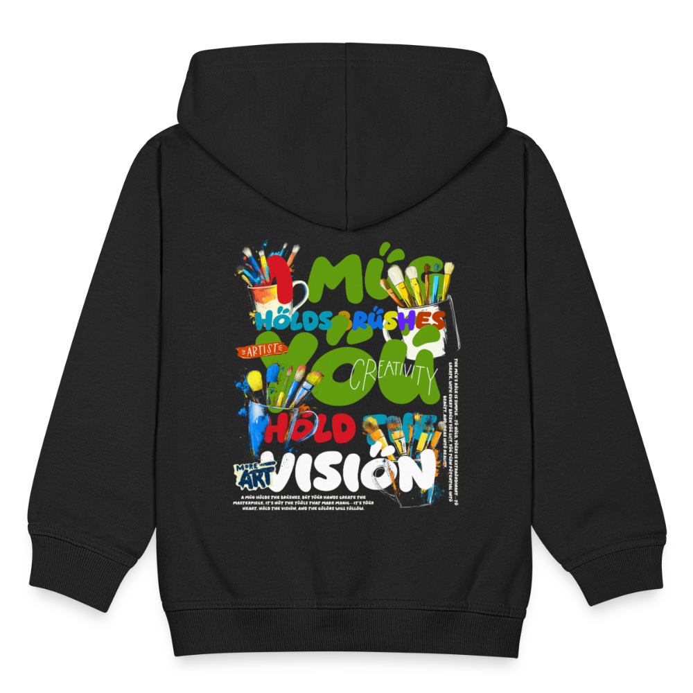 Thesean, Pinsel, 1st | Kinder Zip Hoodie - Schwarz