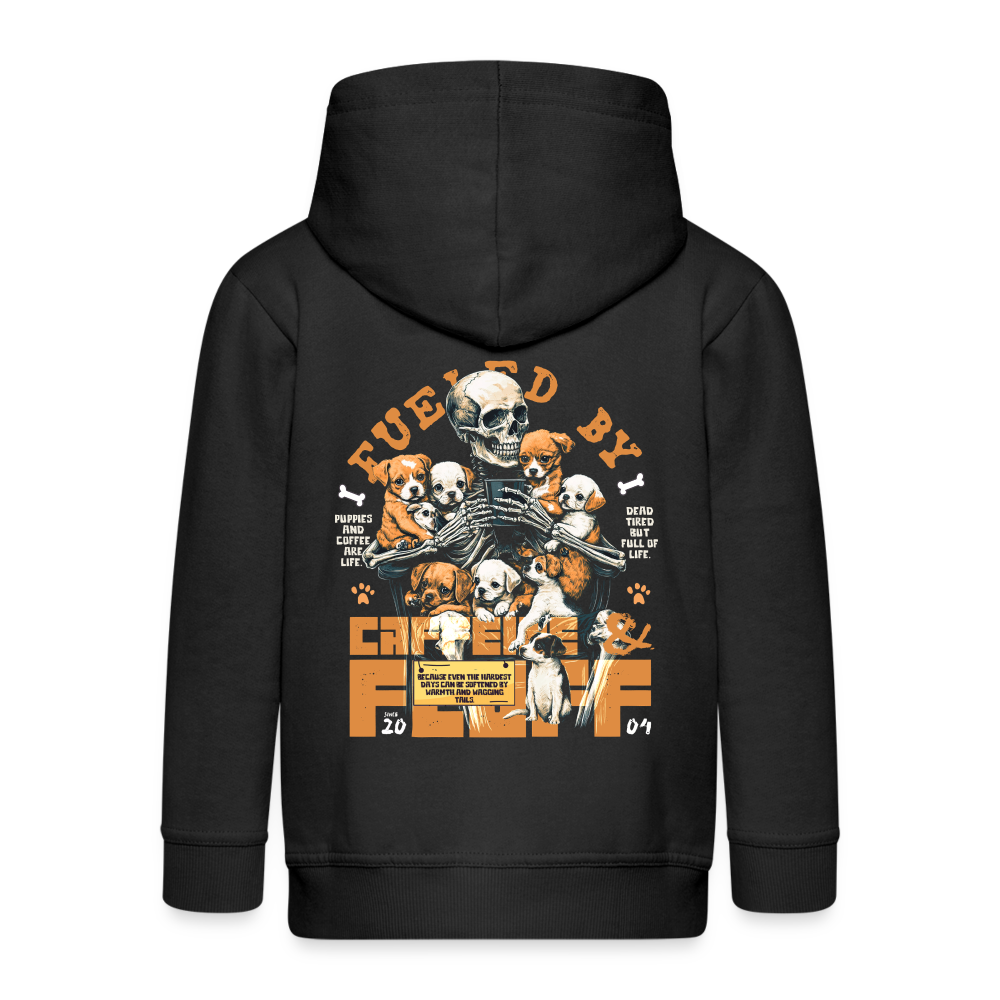 Nyxian, Skelet & Welpen, 1st | Kinder Zip Hoodie - Schwarz