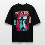 Tenjin, Alpaka, 1st | Blaster, Oversize Bio T-Shirt, Unisex - Schwarz