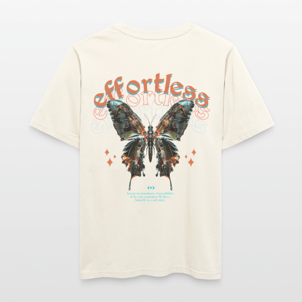 Galaxion, Schmetterling, 1st | Essential, Relaxed Fit Unisex Bio T-Shirt - Naturweiß 