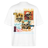 Odysseus2, Totenköpfe, 1st | Blaster, Oversize Bio T-Shirt, Unisex - Weiß