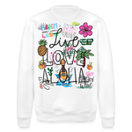 Draevenor, Blumen, 1st | Roller, Unisex Bio-Sweatshirt - Weiß