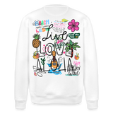 Draevenor, Blumen, 1st | Roller, Unisex Bio-Sweatshirt - Weiß