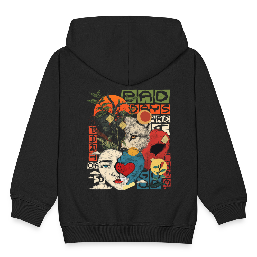 Eosan, Wolf, 1st | Kinder Zip Hoodie - Schwarz