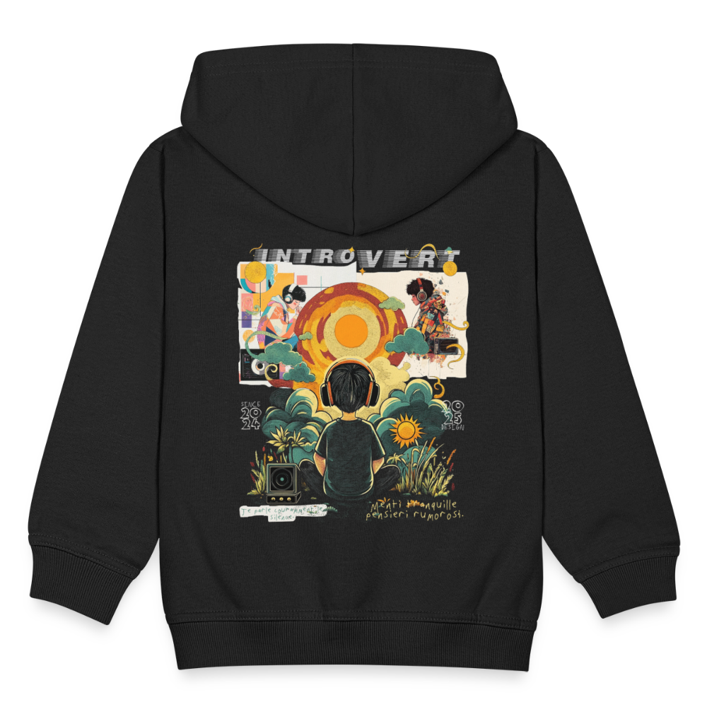 Hermesan, Kindheit, 1st | Kinder Zip Hoodie - Schwarz