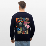 Perîzar, Affen, 1st | Roller, Unisex Bio-Sweatshirt - Navy