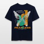 Azazîl, Schmetterling, 1st | Essential, Relaxed Fit Unisex Bio T-Shirt - Navy