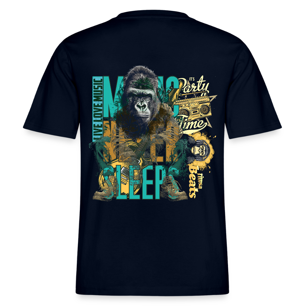 Herakles, Gorilla, 1st | Essential, Relaxed Fit Unisex Bio T-Shirt - Navy