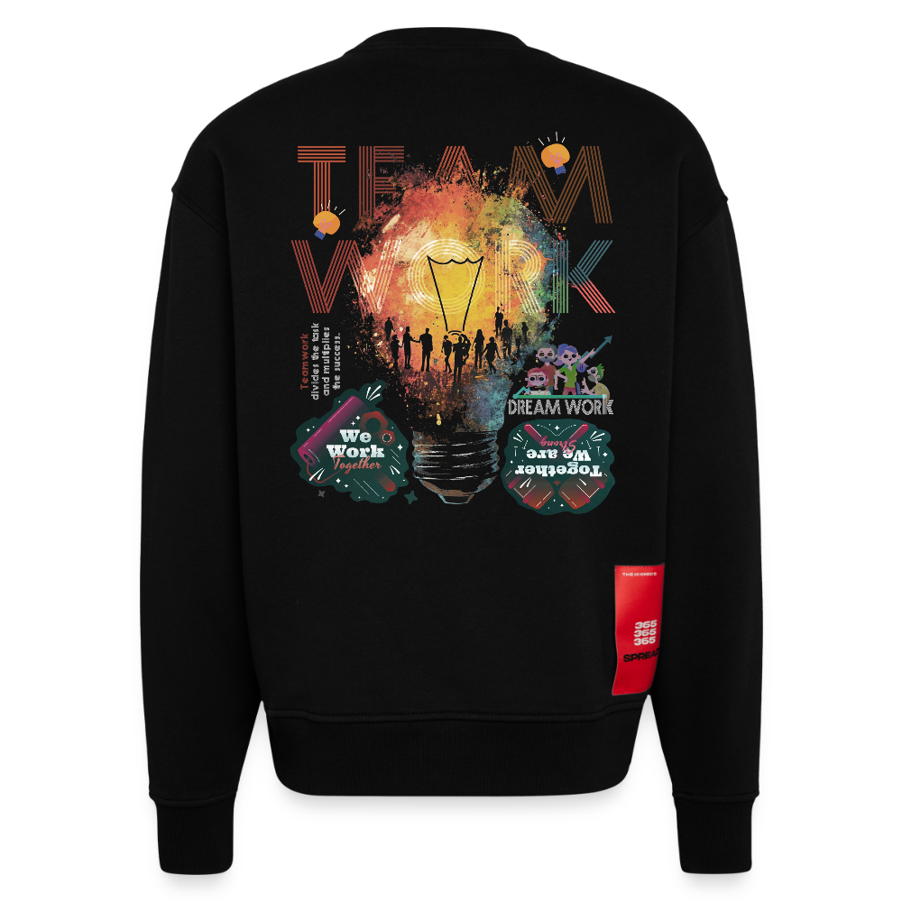 Inari, Glühbirne, 1st | Heavyweight Oversized Bio Sweater, Unisex - SOLID BLACK