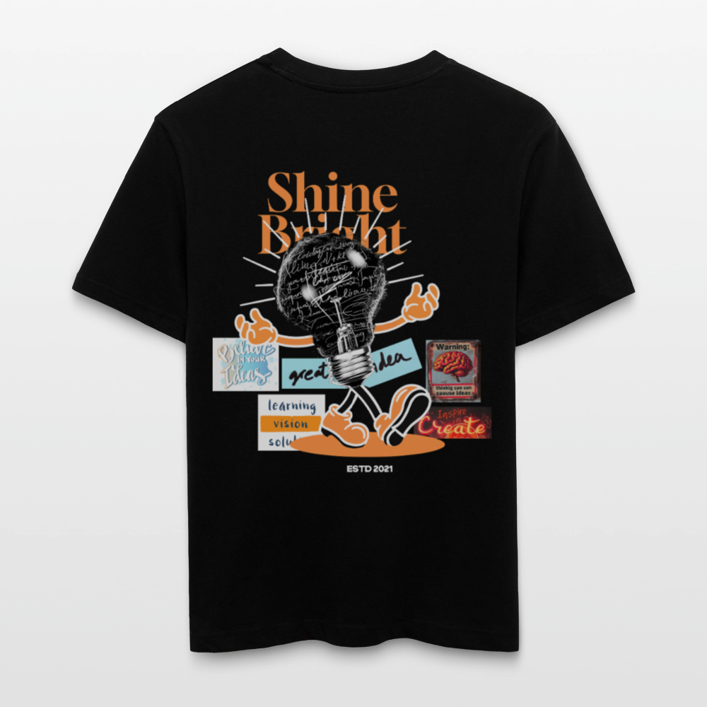 Gulperî, Glühbirne, 1st | Essential, Relaxed Fit Unisex Bio T-Shirt - Schwarz
